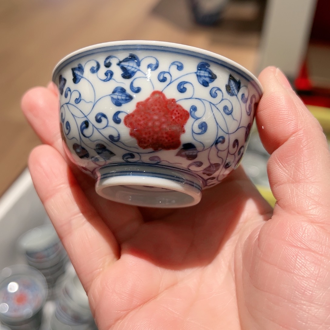 微瑕臻玉古坊原矿青花釉里红