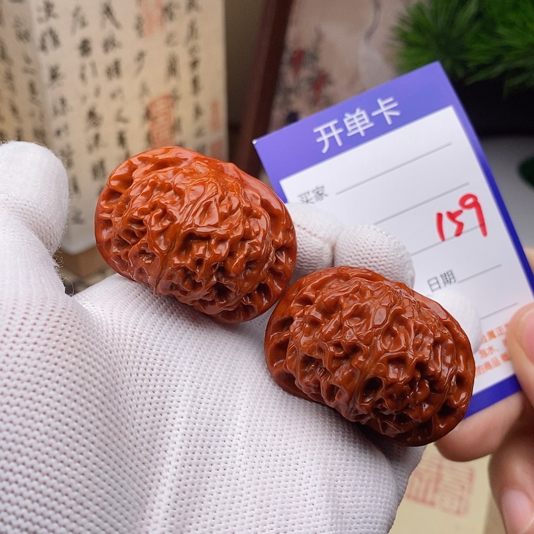 把件文玩核桃44红灯159