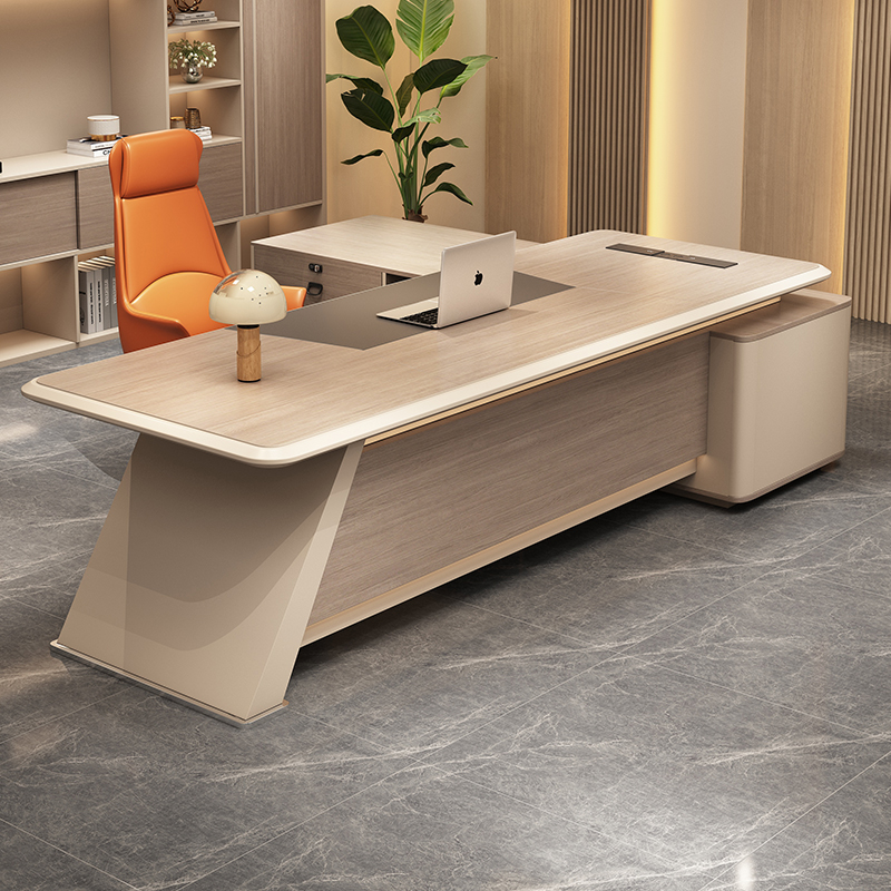 办公桌老板桌轻奢高级感老板台简约现代经理办公室小型桌椅