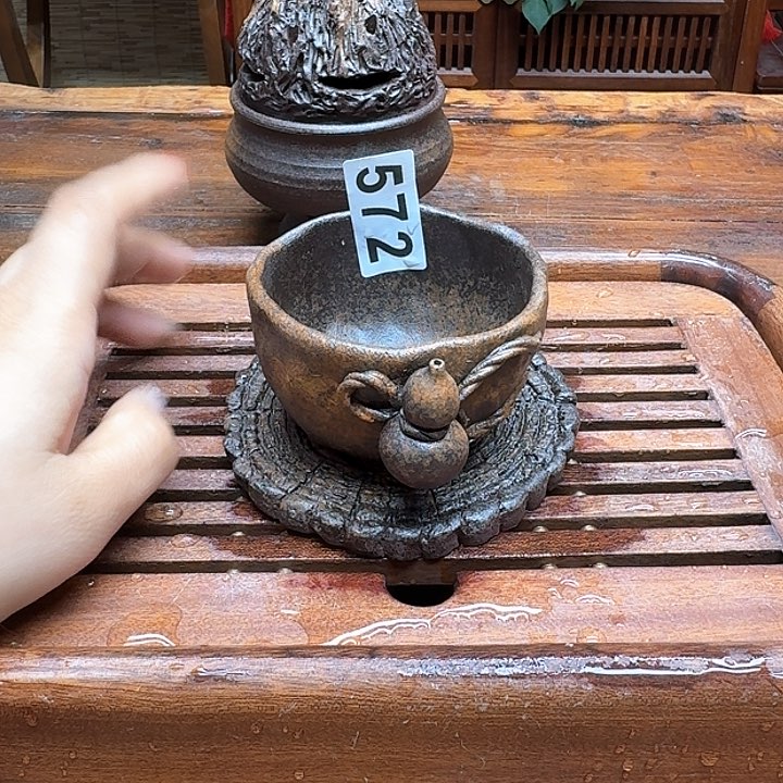 纯手工制作粗陶茶具