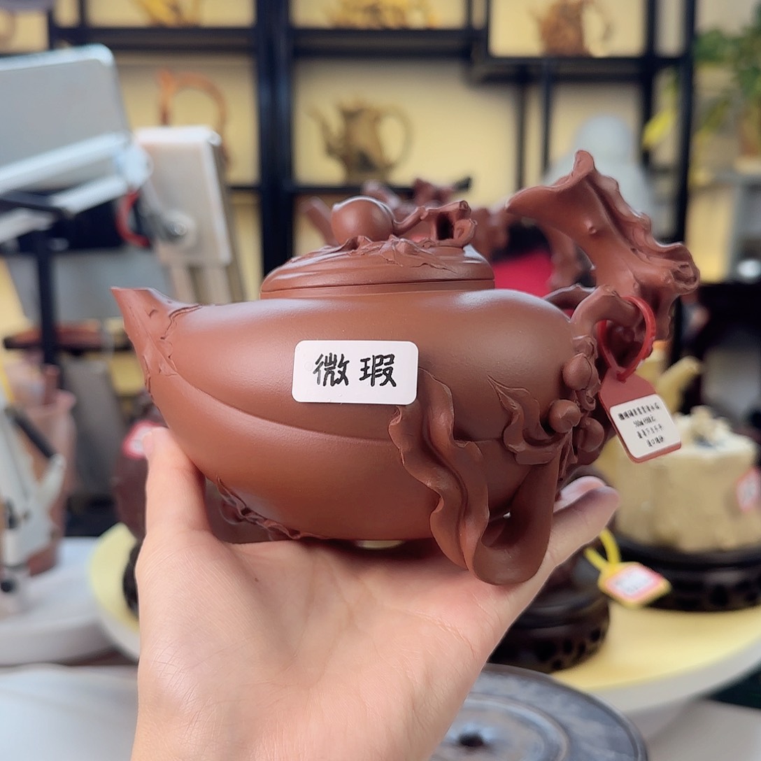 紫砂茶壶微瑕国工半手工清水泥硕果累累500