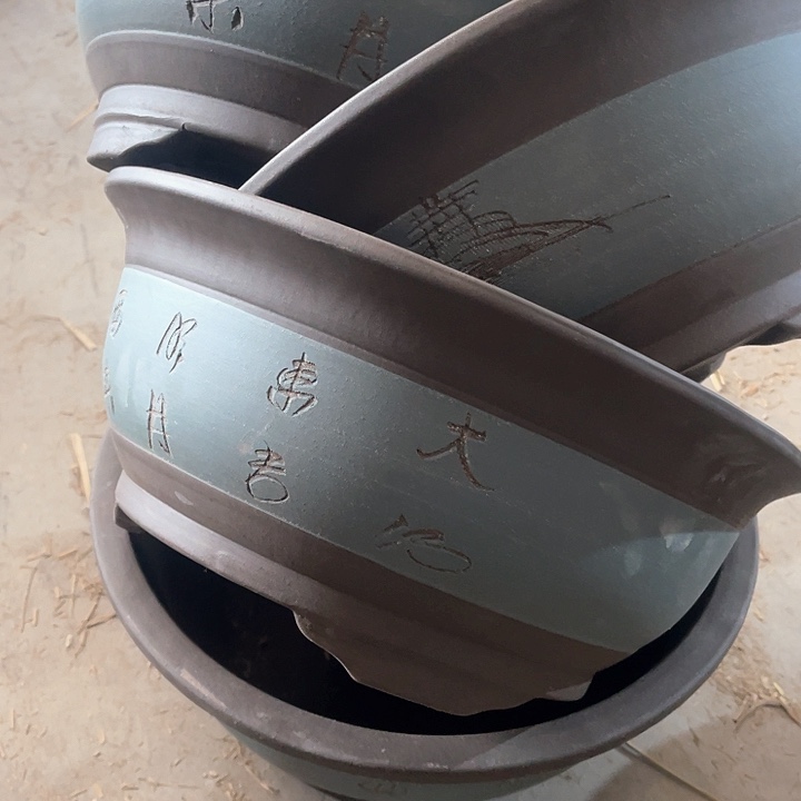 紫砂花盆110/4微瑕35/15.5