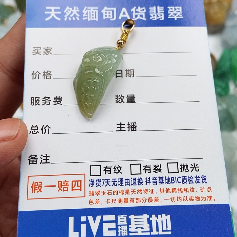 【闪购商品】翡翠颈饰未镶嵌有钱花
