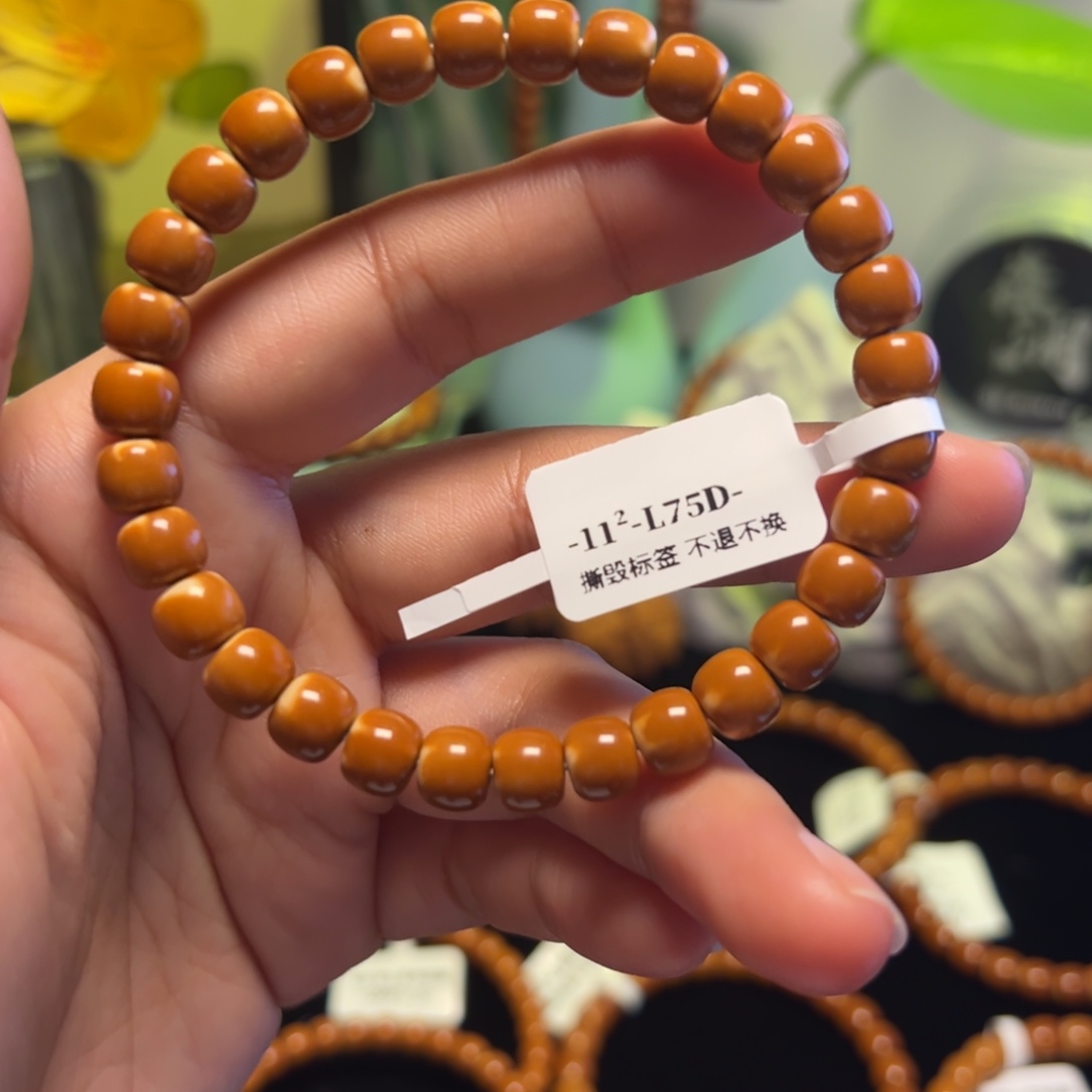 手串橄榄核老挝核尖单圈福利7.5尺寸