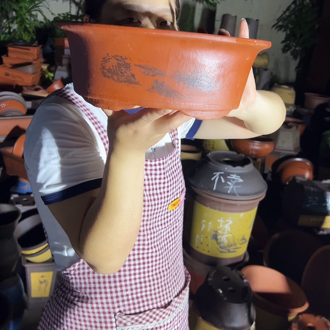 30红椭圆花盆花盆花盆