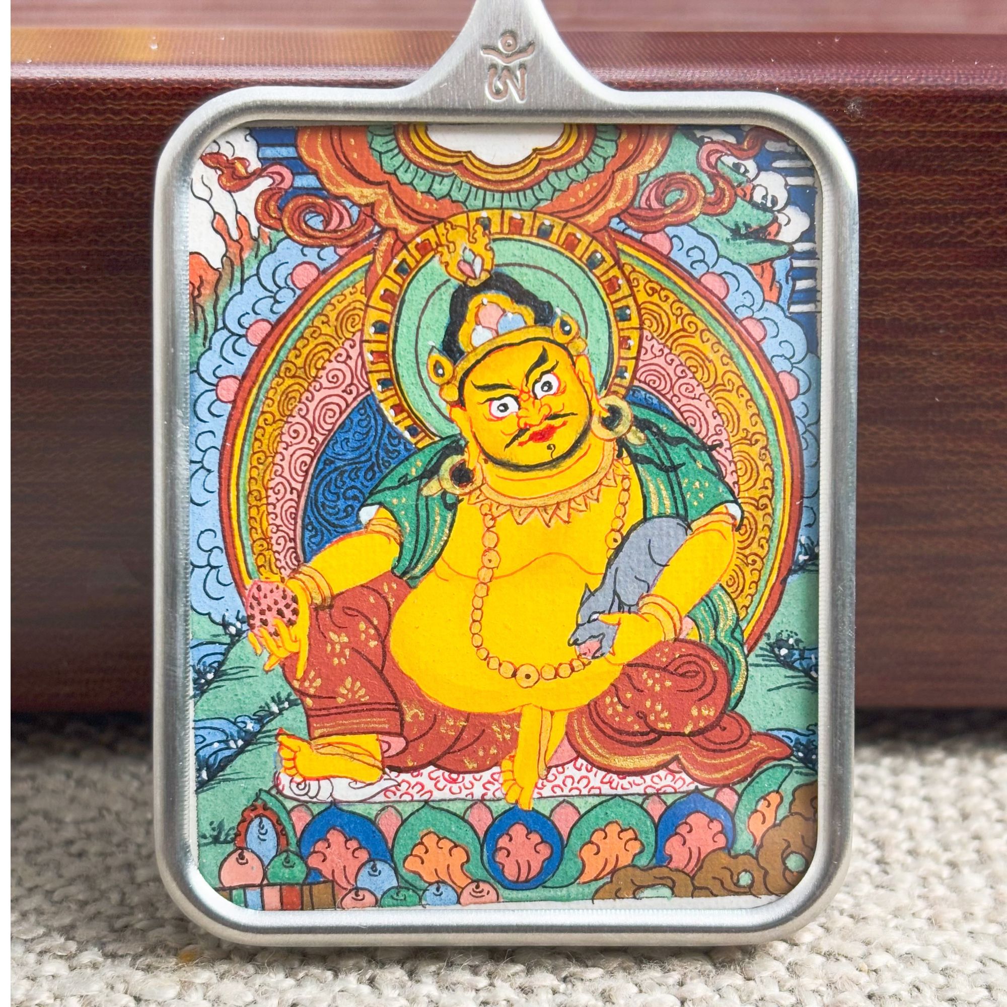 合金吊坠 齐岗风格手绘唐卡大黑天不动普贤大势大威德黄C黑C文殊