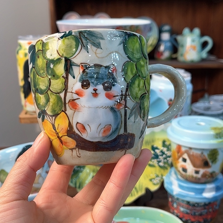 陶景德镇釉下手绘陶瓷 