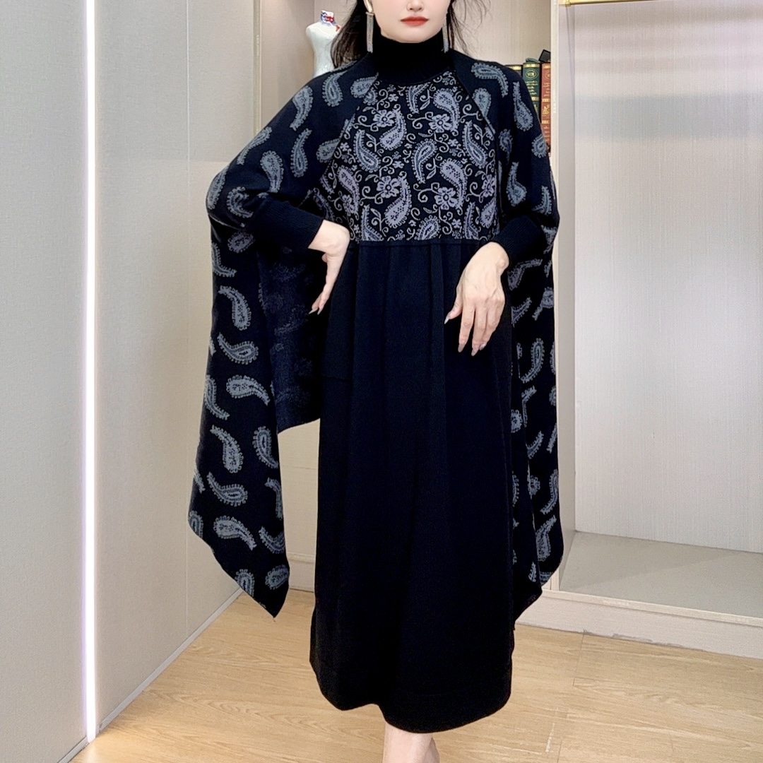 【  566 】秋冬女装针织衫外套宽松大码中年妈妈装针织开衫