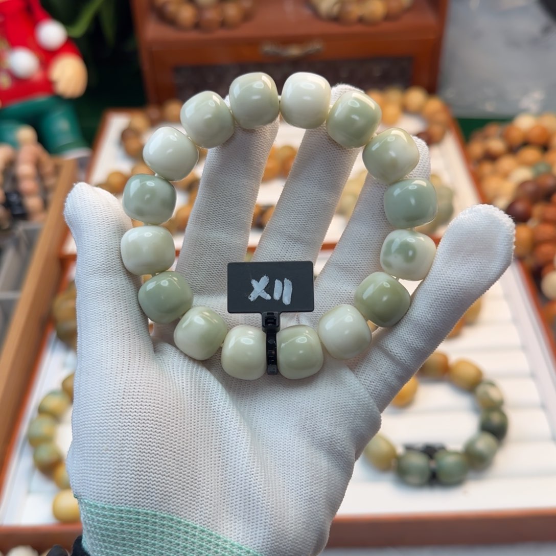 菩提根/象牙果手串卡16桶珠瑕疵11