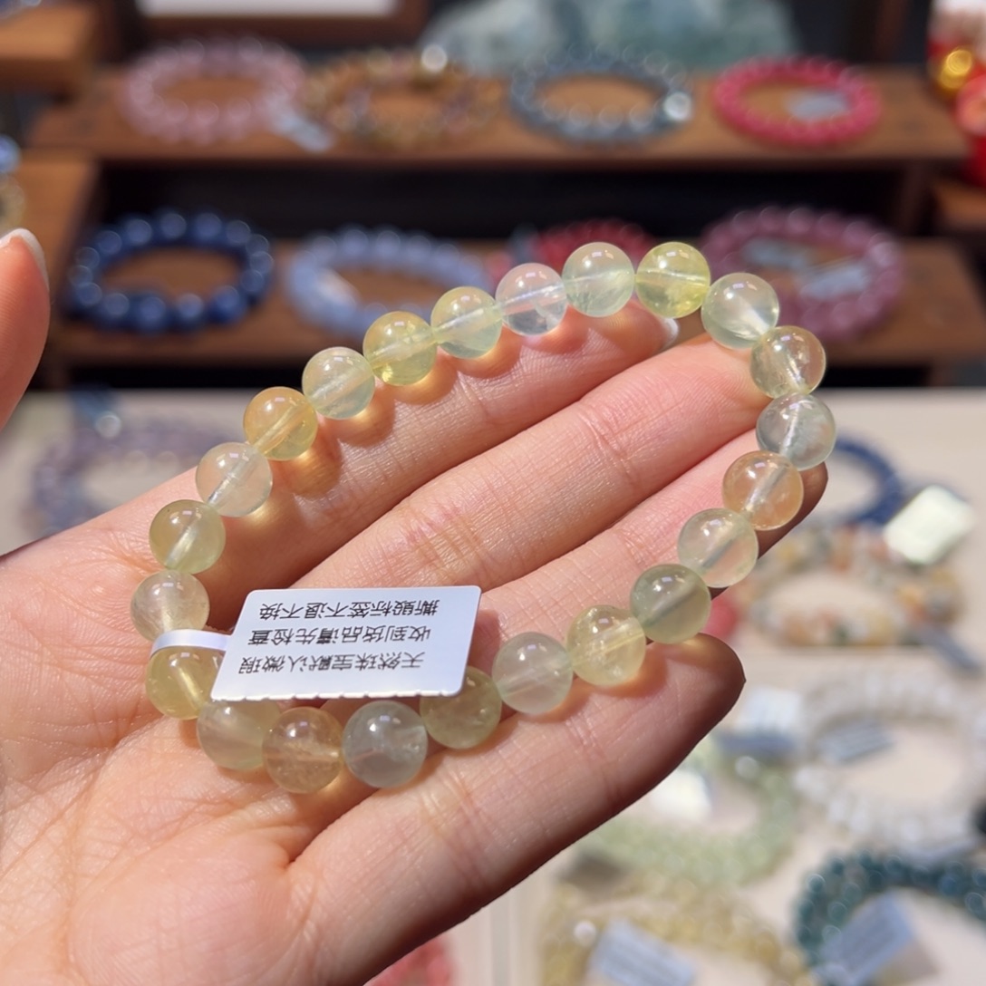 水晶未镶嵌手链8m拉丝彩葡萄石