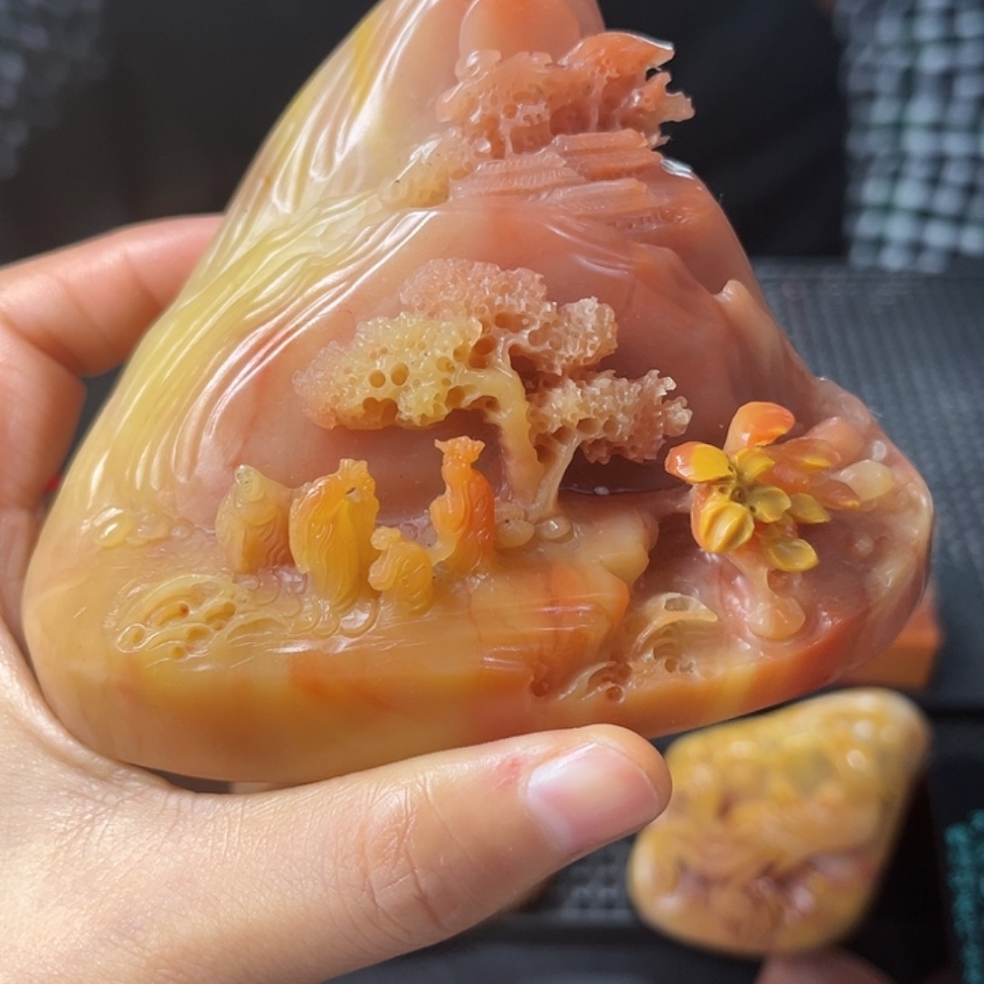 寿山石印石温**玉你不去上班就好