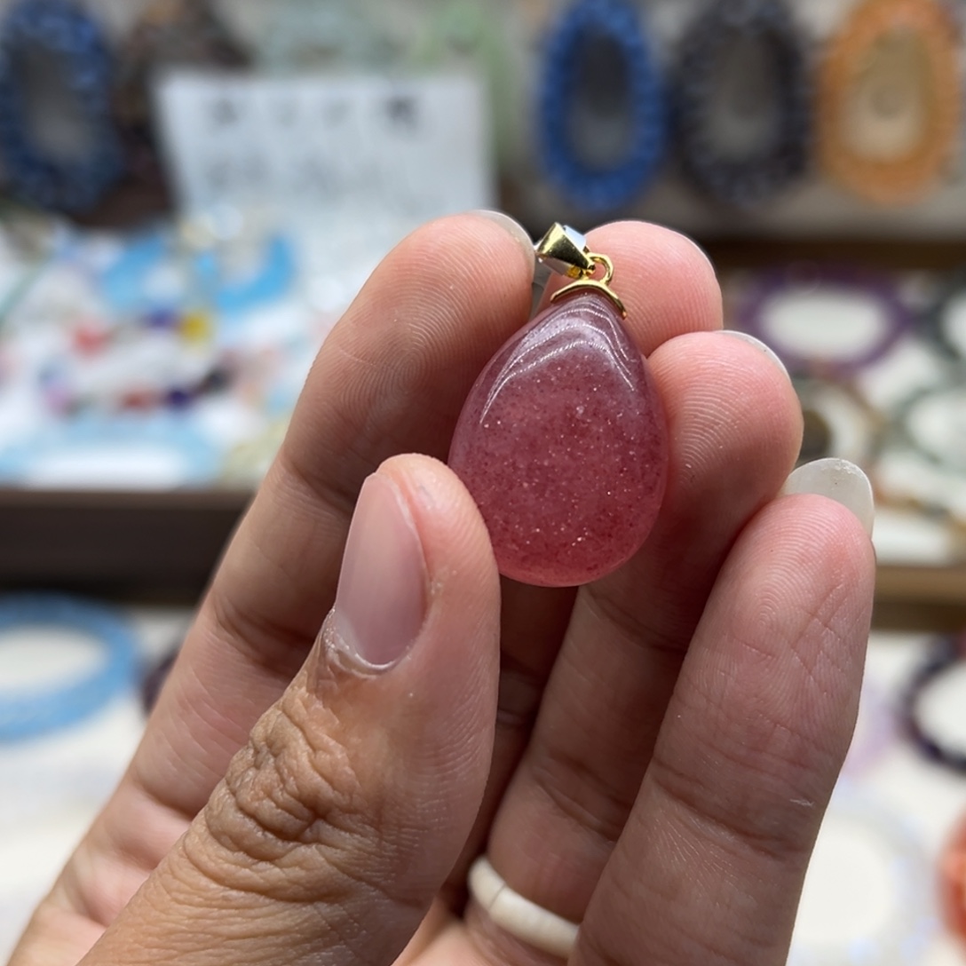 手链未镶嵌水晶925银全净体草莓晶