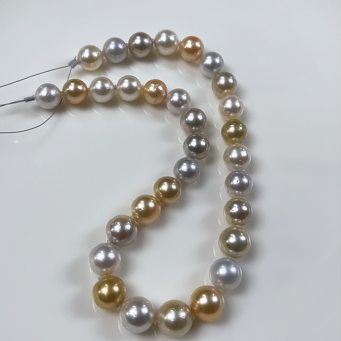 海水珍珠颈饰未镶嵌澳白金珠12-14.5