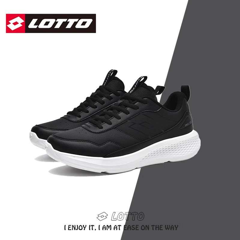LOTTO/乐途男鞋2025款加绒皮面防泼水跑鞋户外时尚百搭休闲运动鞋