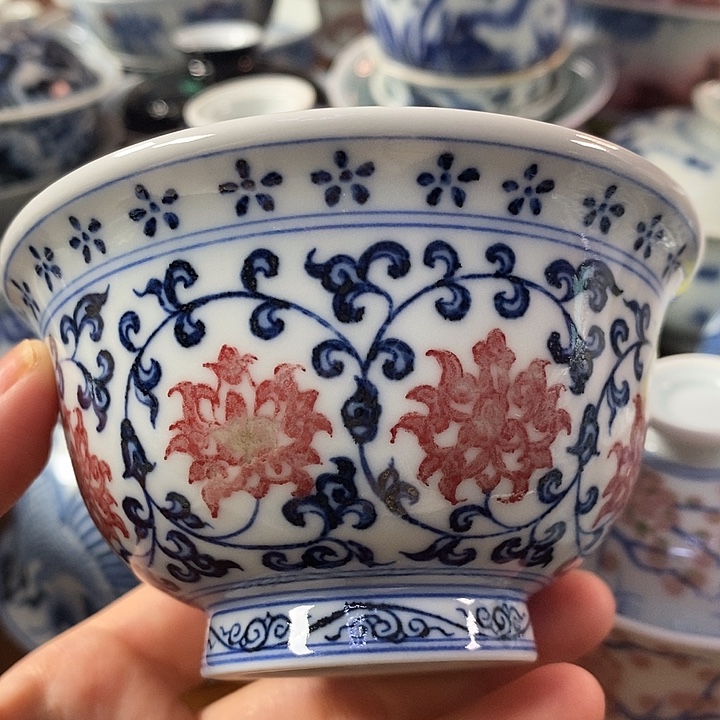 手工手绘柴窑单杯