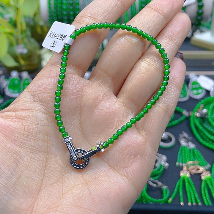 翡翠手链未镶嵌圆珠手链3