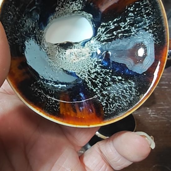 鑫***焱天然老黑釉斗笠盏