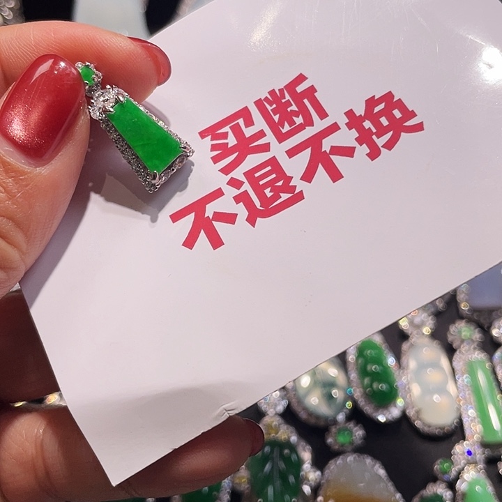 翡翠银S925镶嵌颈饰