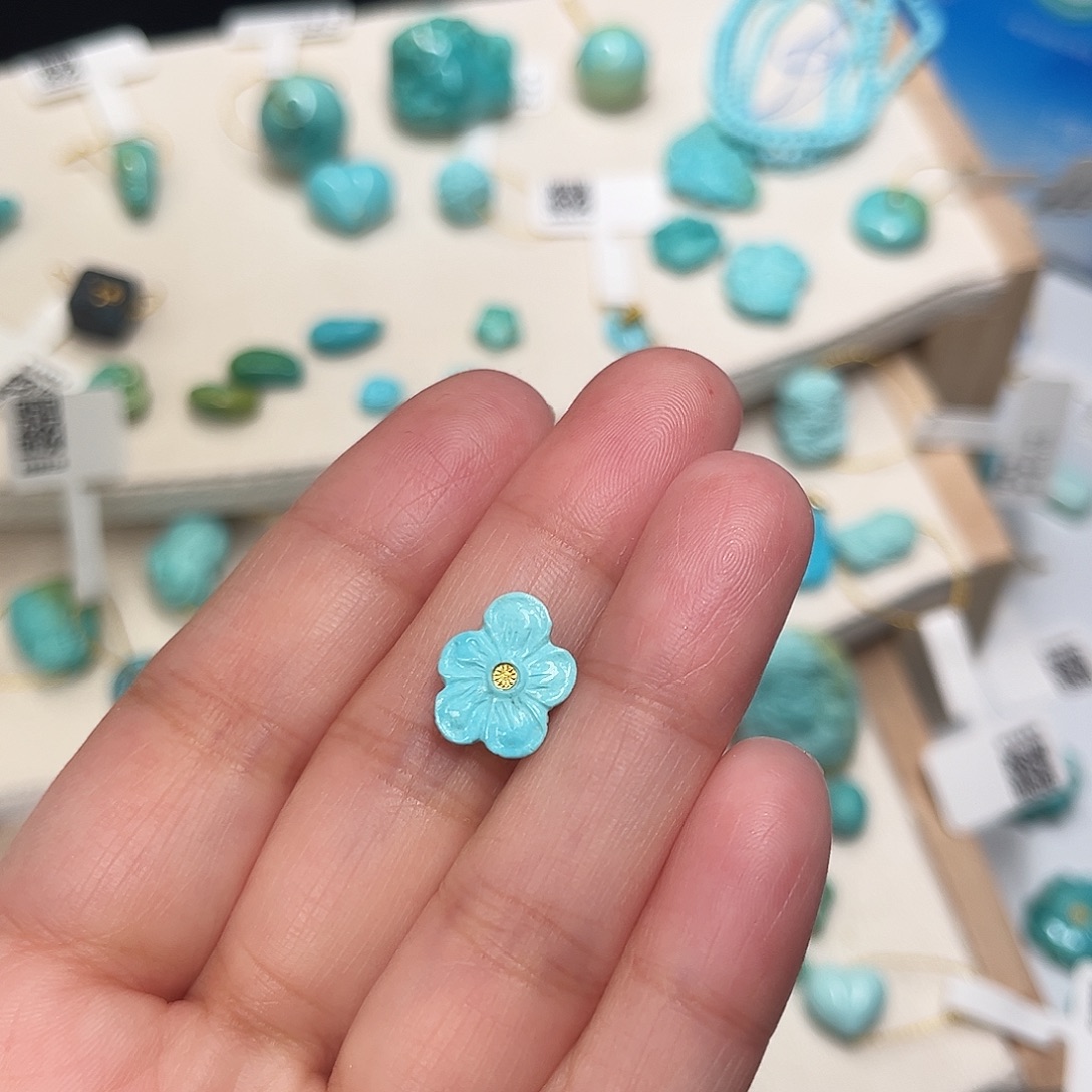 绿松石未镶嵌珠宝半成品