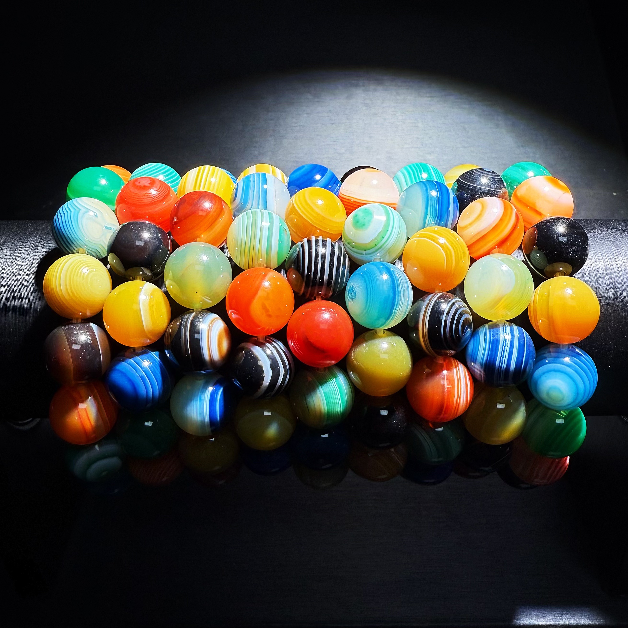 【皇后甄选】五路财神天眼药师手串-多样性发其一