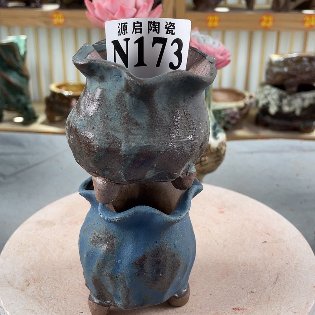 紫砂花盆景德镇陶瓷多肉花盆173