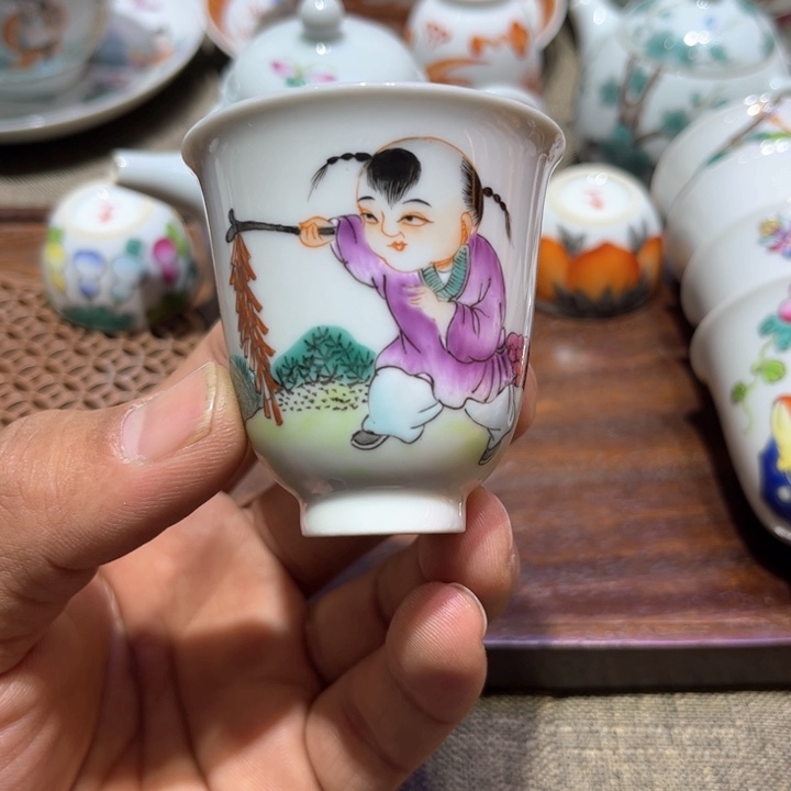 纯手绘精品盖碗杯