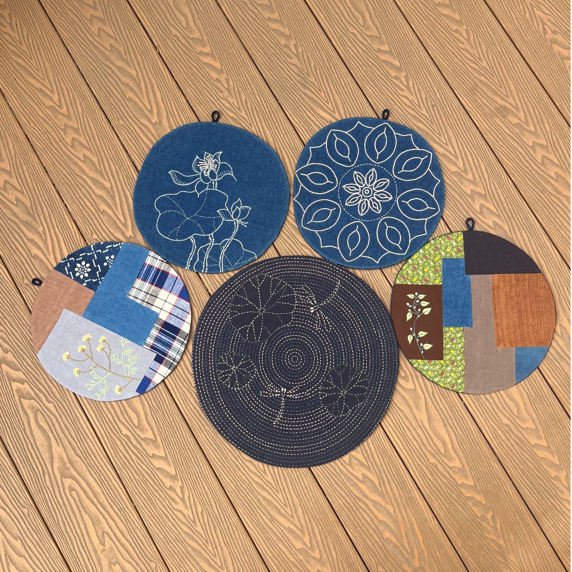 【圆茶席】九章号纯手工桌面置物垫刺绣拼布装饰家用防滑中国风茶席