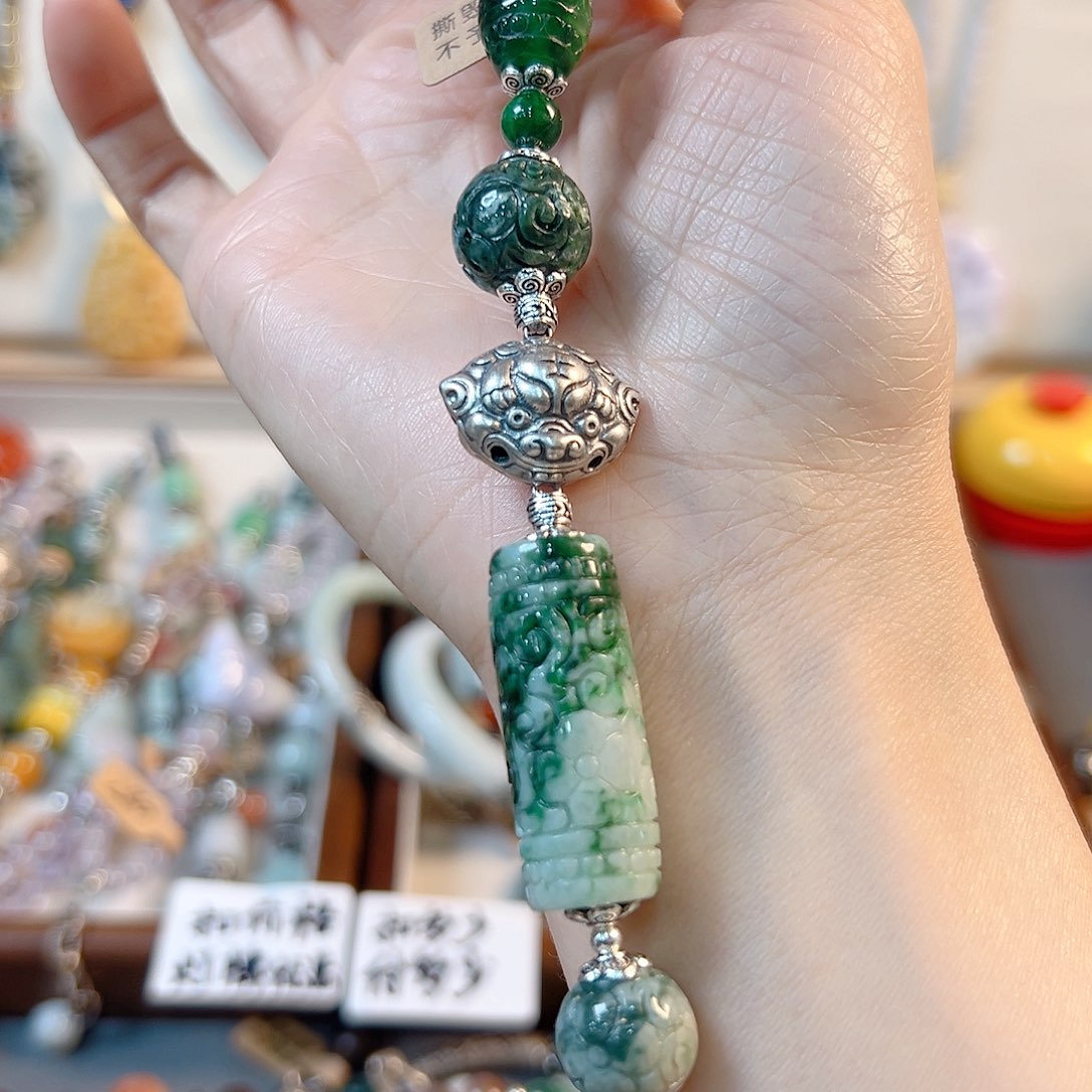 翡翠手链未镶嵌手串