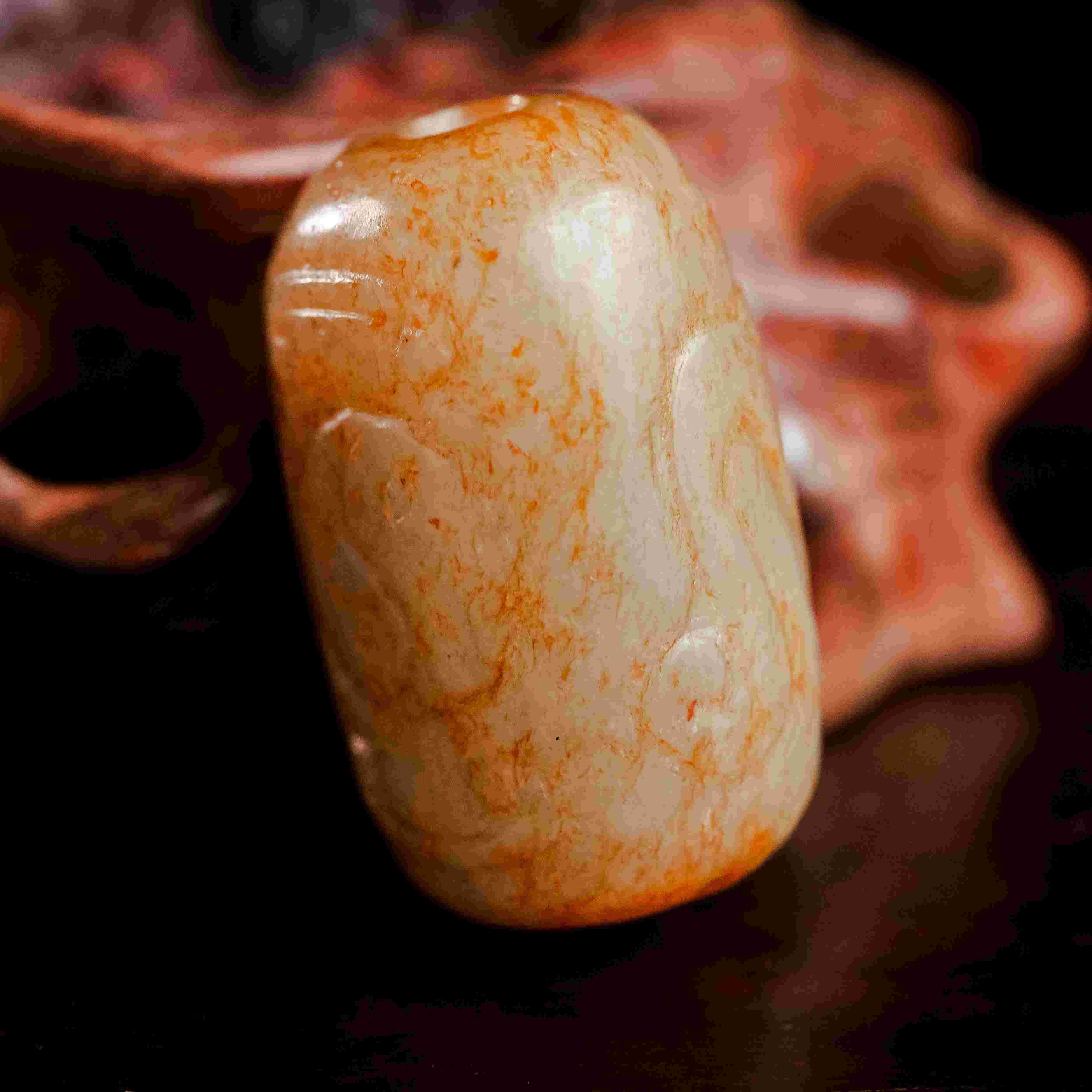 2046明代和田玉龙纹玉珒2403