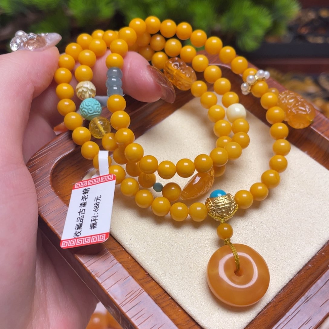 蜜蜡手链未镶嵌手串