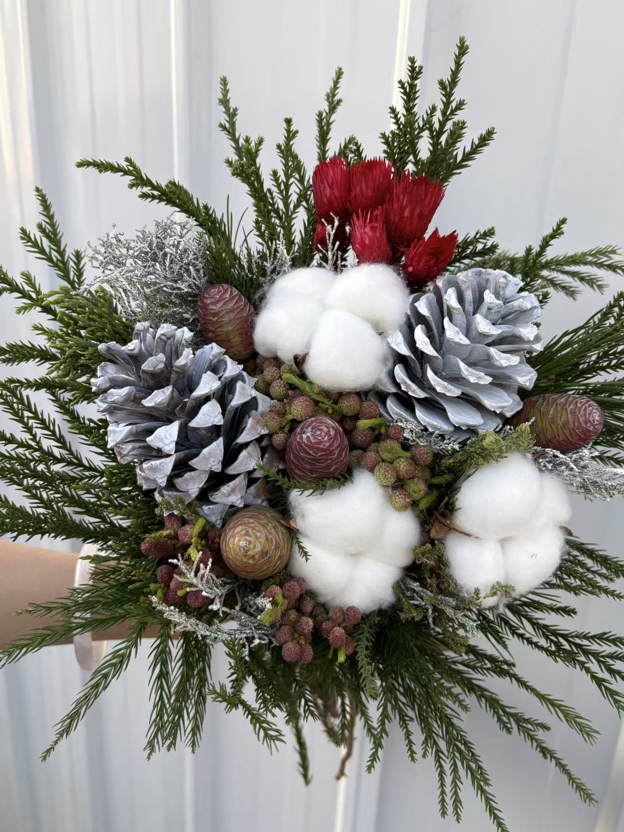 圣诞果子花束可做干花小众高级