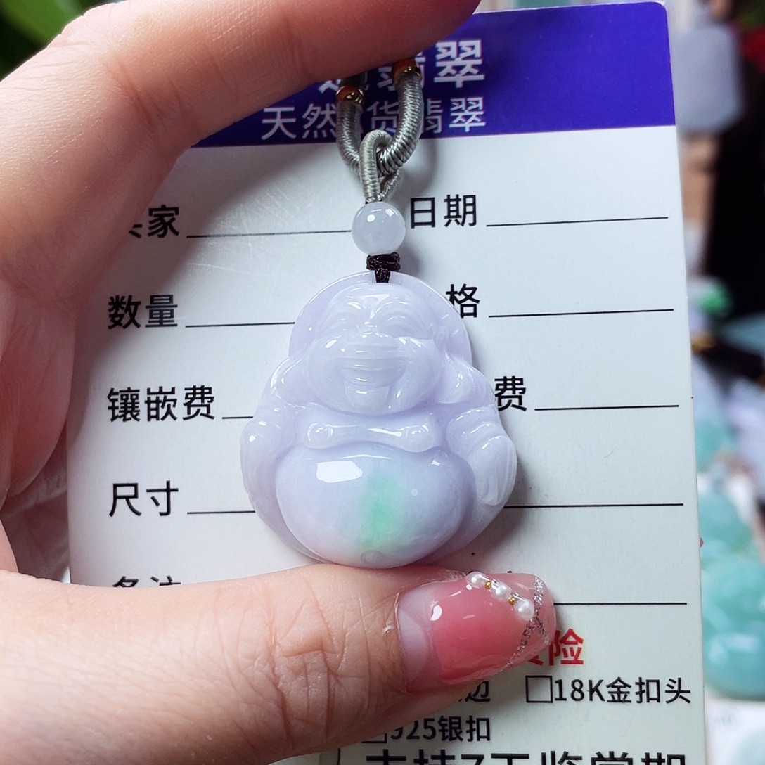 翡翠未镶嵌颈饰佛公17