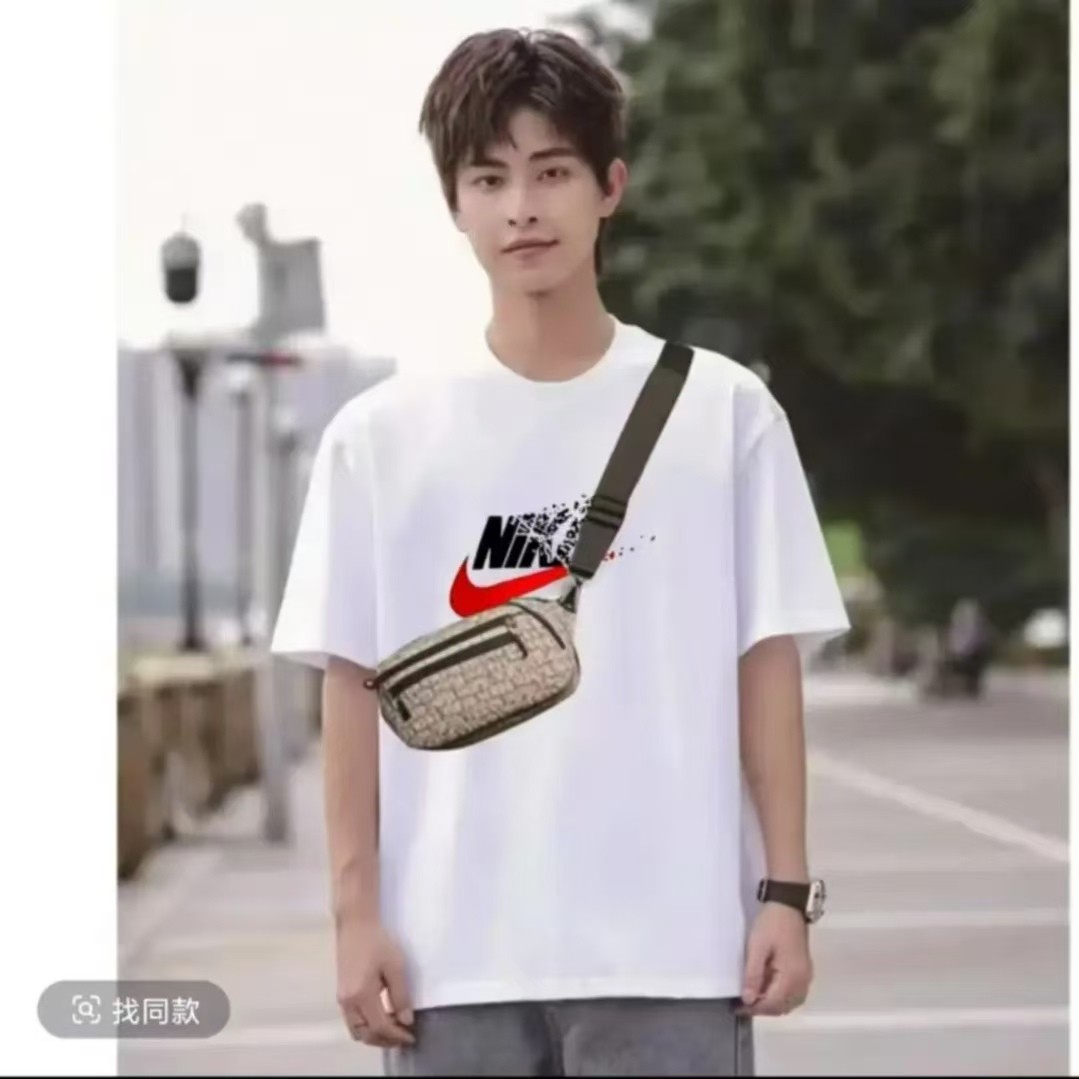 圆领百搭宽松T恤短袖男士春夏夏季印花宽松型休闲