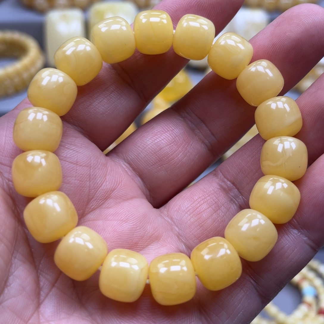 琥珀未镶嵌手链手串