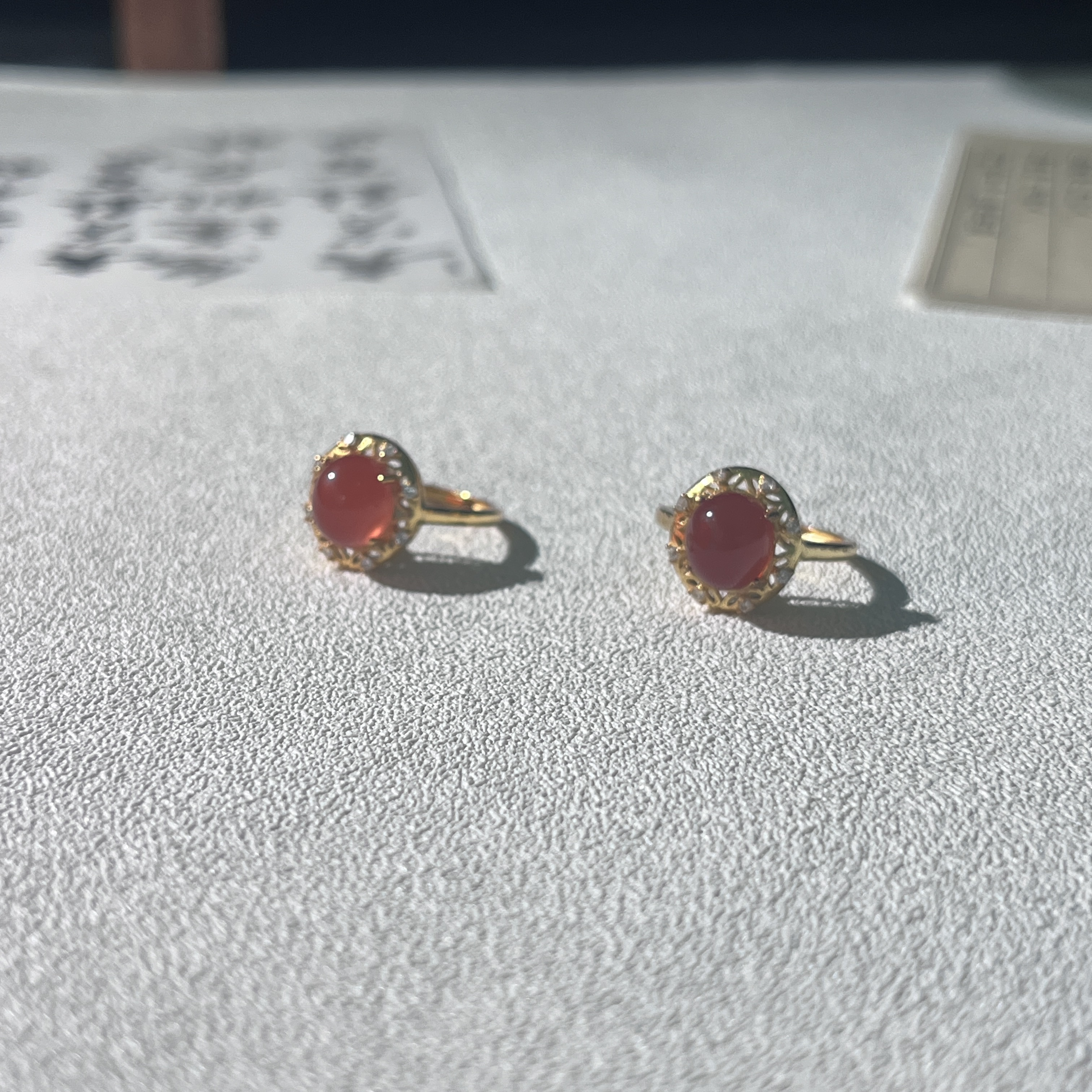 S925银南红戒指