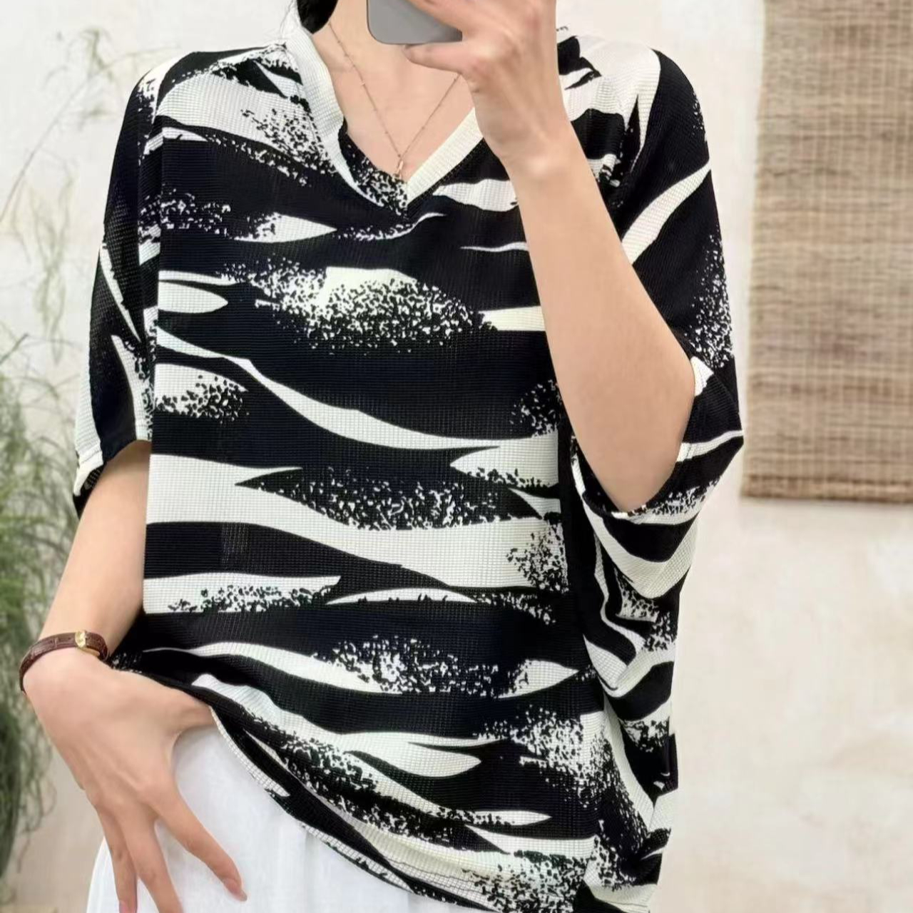 9251新款夏季休闲减龄显瘦印花短袖T恤