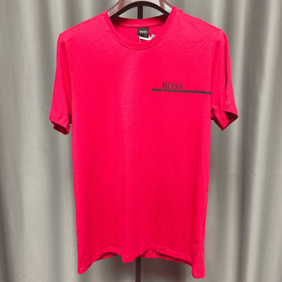 全新未使用 HugoBoss/雨果博斯 男士纯棉Tlogo印花短袖H1300