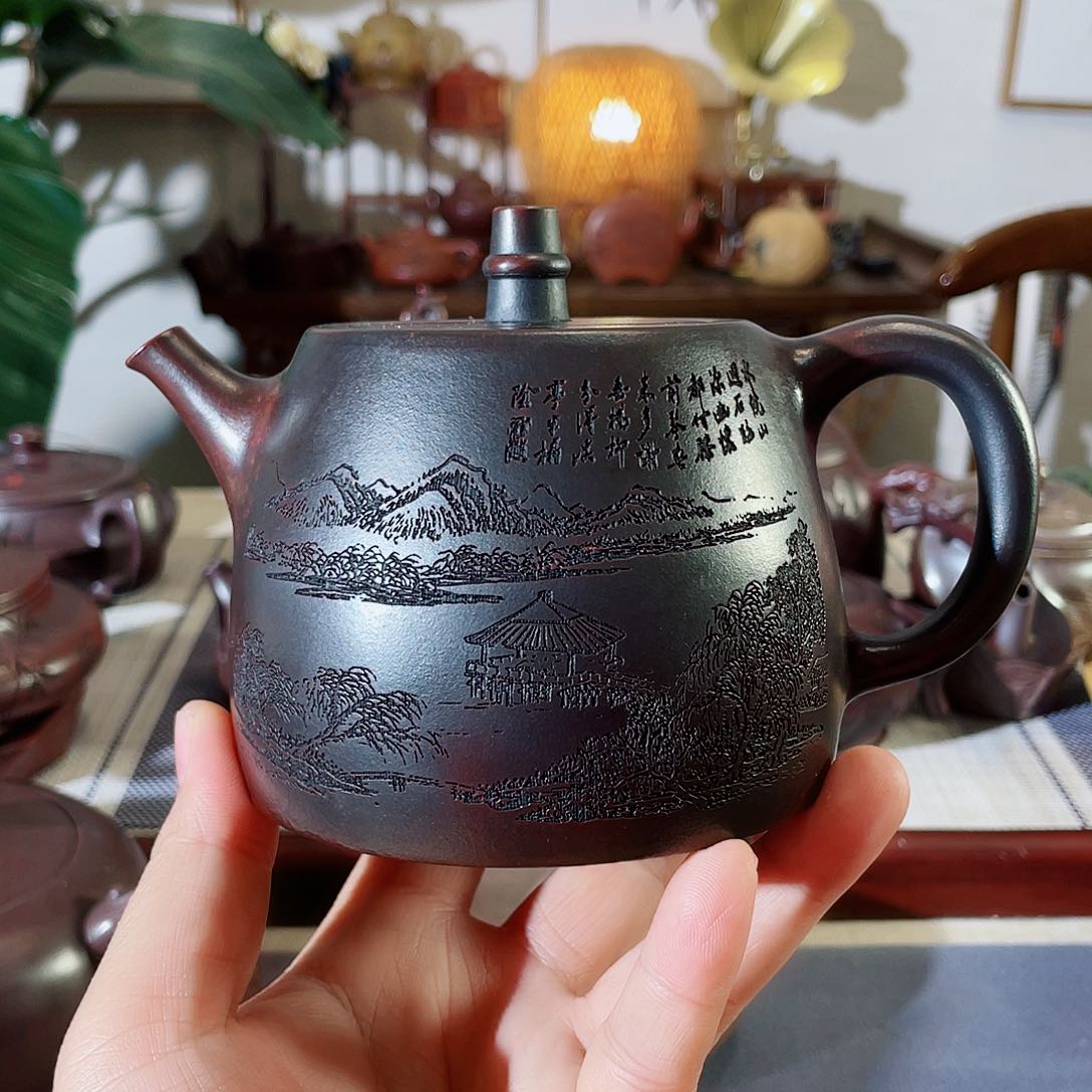 紫砂茶壶哈哈我觉得