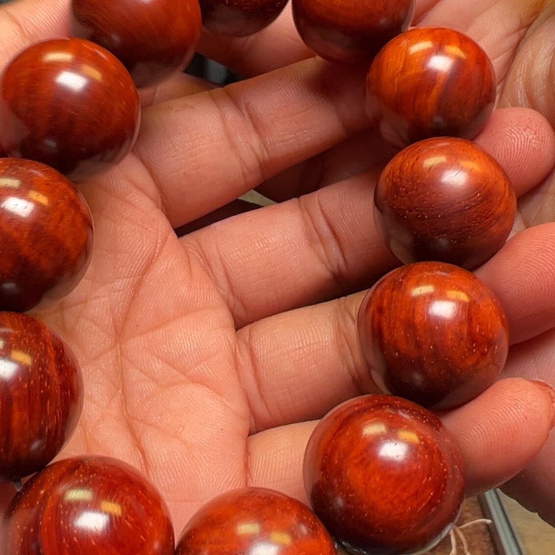 檀香紫檀（小叶紫檀）手串2.0带水波
