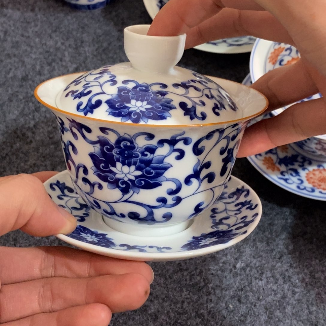 景德镇陶瓷盖碗盖碗