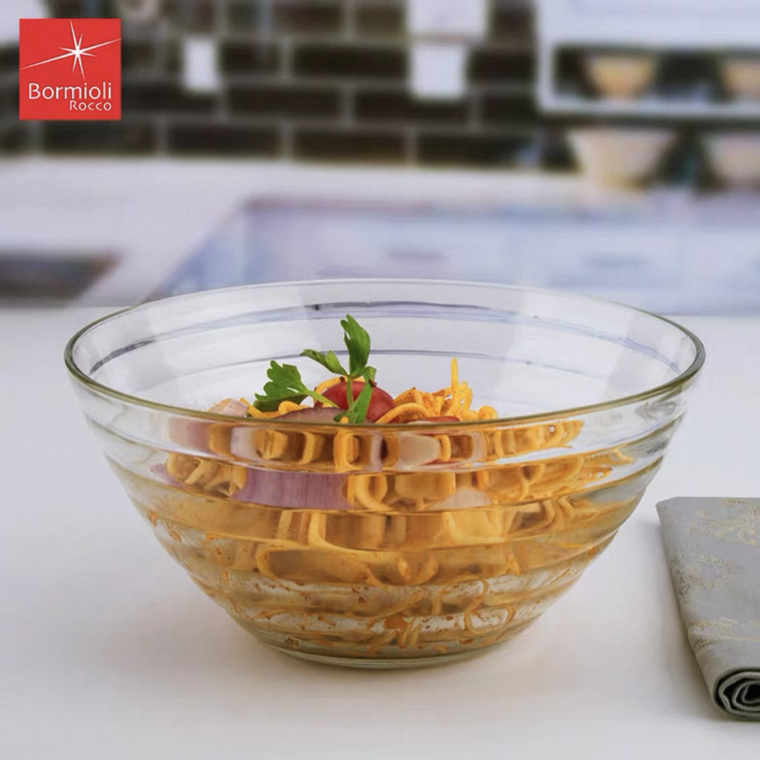 意大利 透明玻璃碗耐高温烘焙打蛋碗和面揉面碗料理色拉沙拉碗