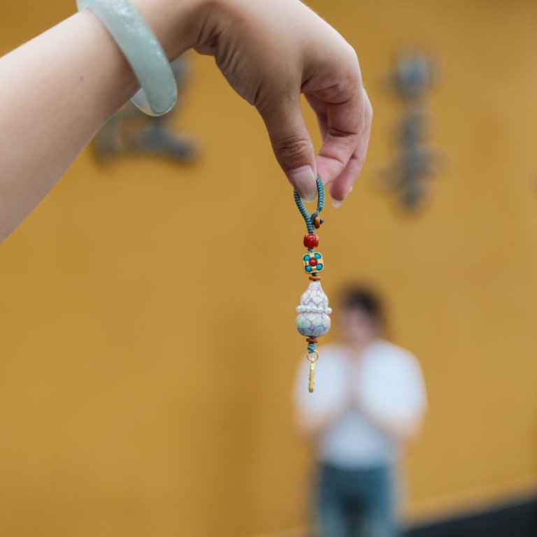 普陀山非遗大漆葫芦钥匙挂