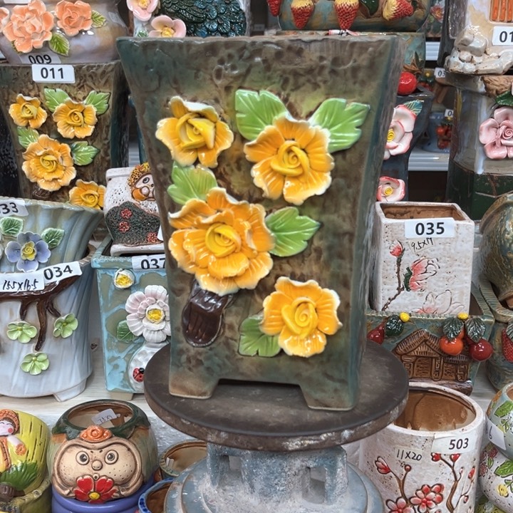 紫砂花盆粗陶材质多肉花盆