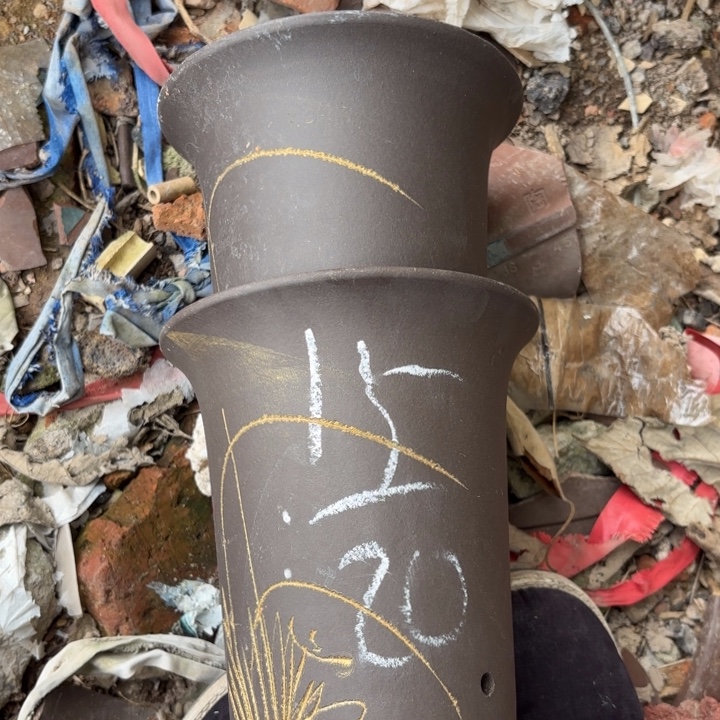 紫砂花盆紫砂的花