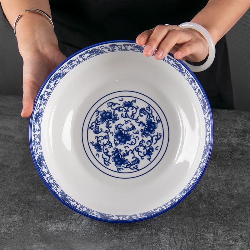9英寸青花瓷碗大碗美观简洁汤面碗菜碗