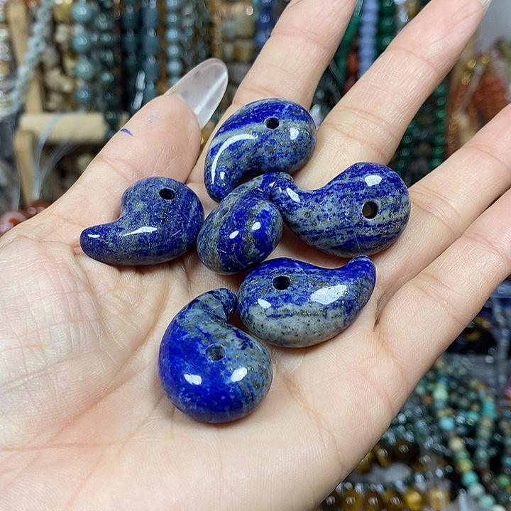 玛瑙/玉髓未镶嵌珠宝半成品天然青金卡20*30mm一个