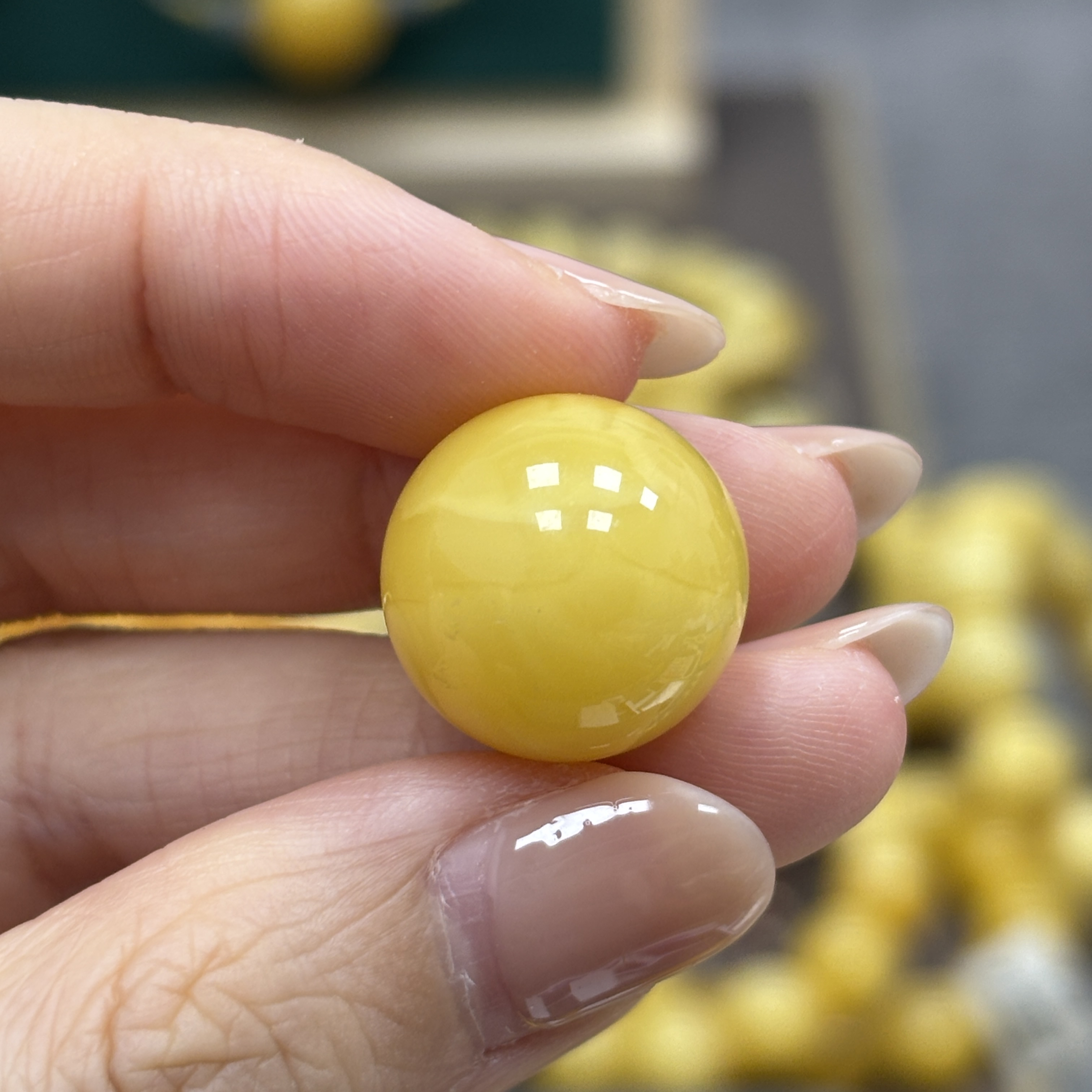 16.5mm 小妖珠宝天然原矿琥珀蜜蜡