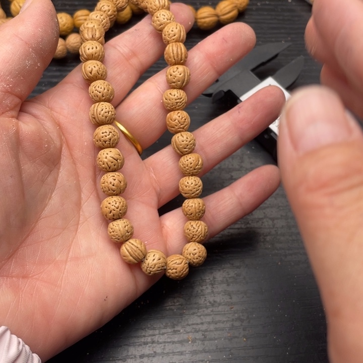 阿***迪手串/手链核桃散籽批发小桃核100