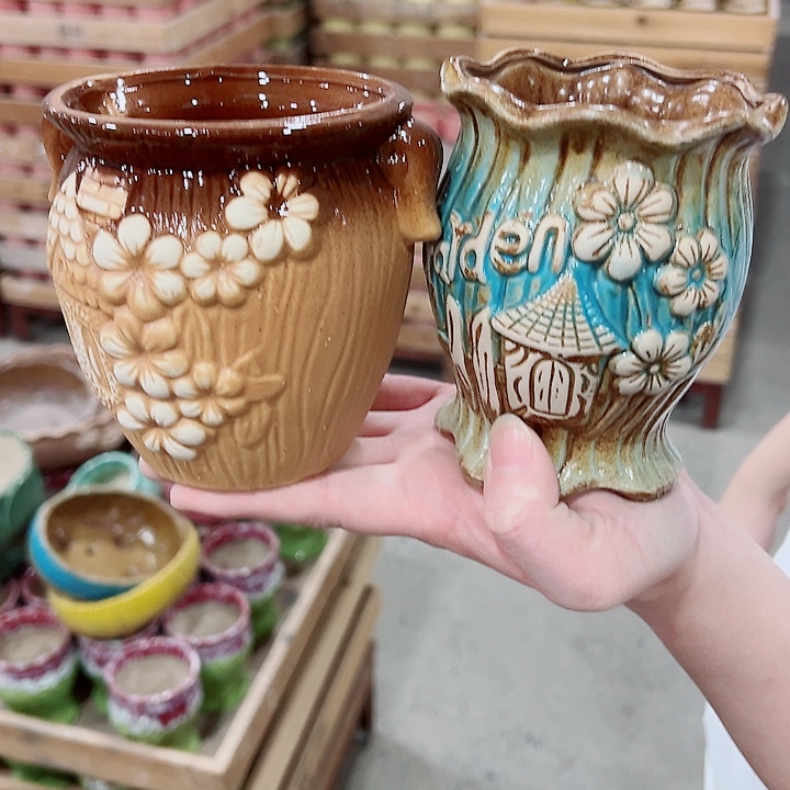 有孔，凑单福利满10元发货陶瓷多肉花盆！