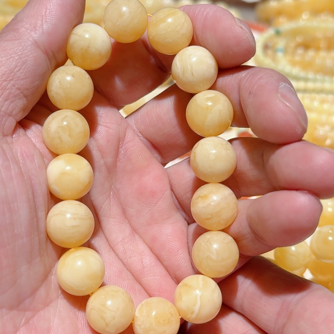 蜜蜡手链未镶嵌琥珀蜜蜡手串13mm大